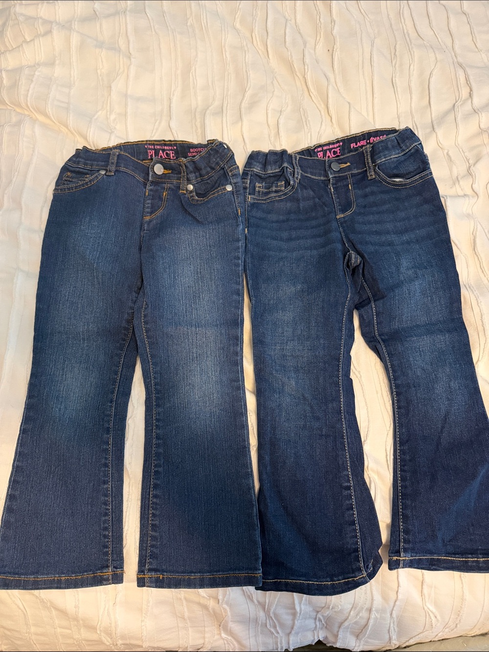The Children's Place Girls' Dark Blue Denim Jeans - Set of 2
